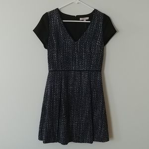 NWT Banana Republic Black and Blue Tweed Dress